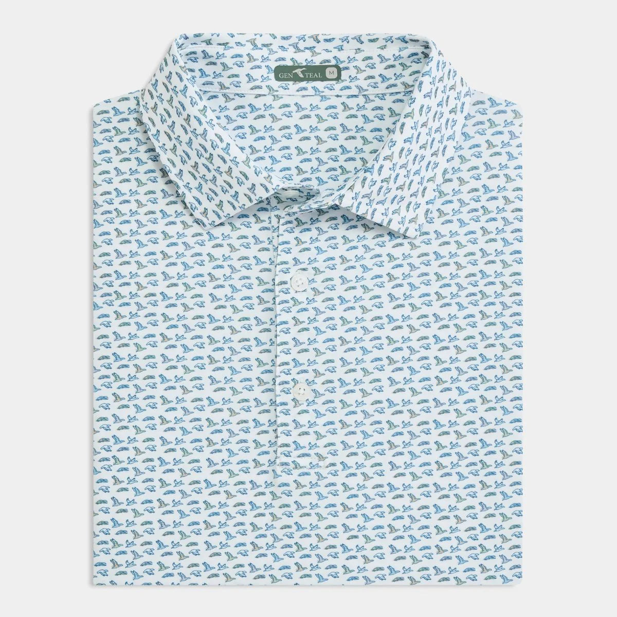 BOYS OPAL SOARING PRINTED PERF POLO