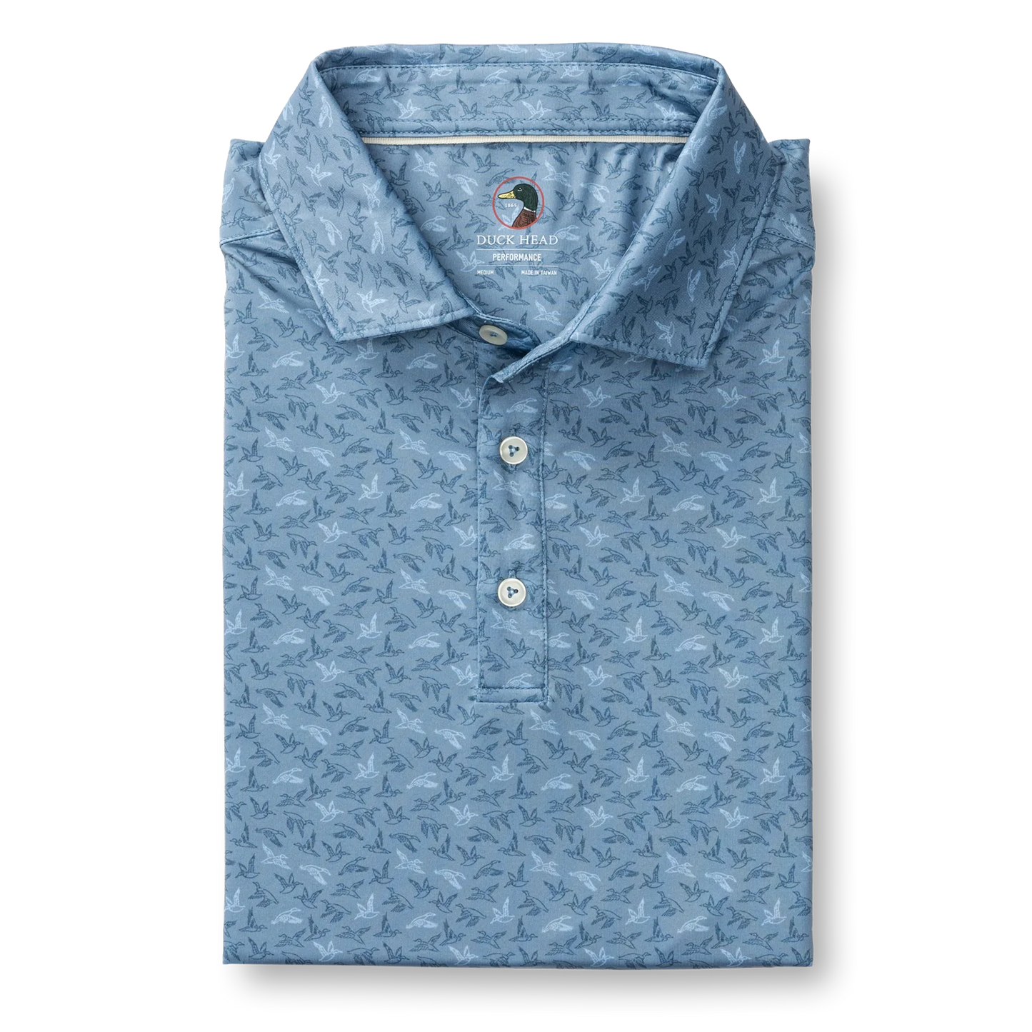 LONG DRIVE PERF POLO CHAMBRAY
