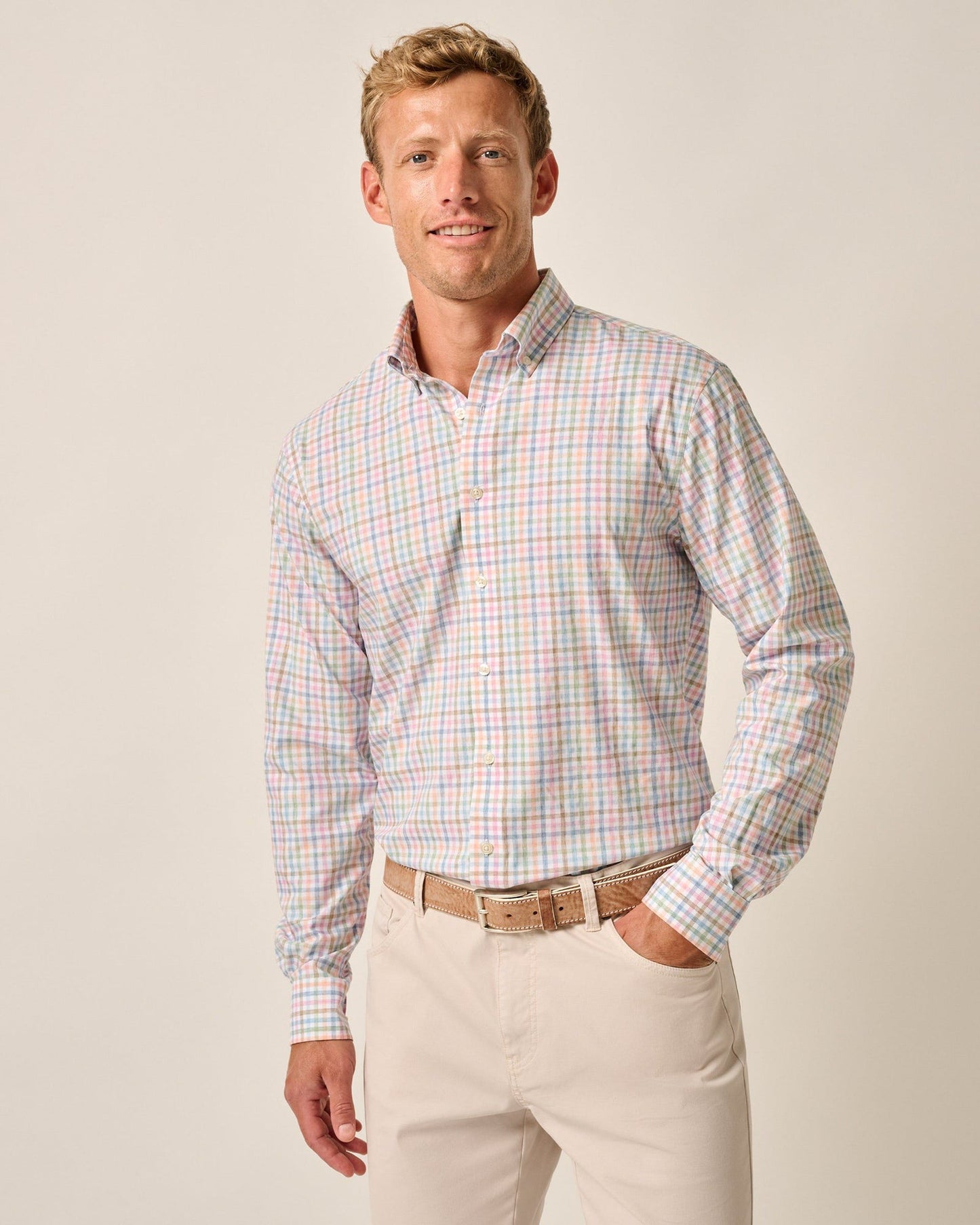 KYLER PERF BUTTON UP LS