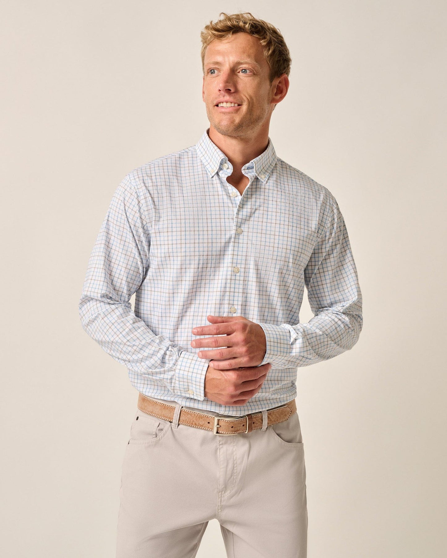 PADDOCK PERF BUTTON UP LS