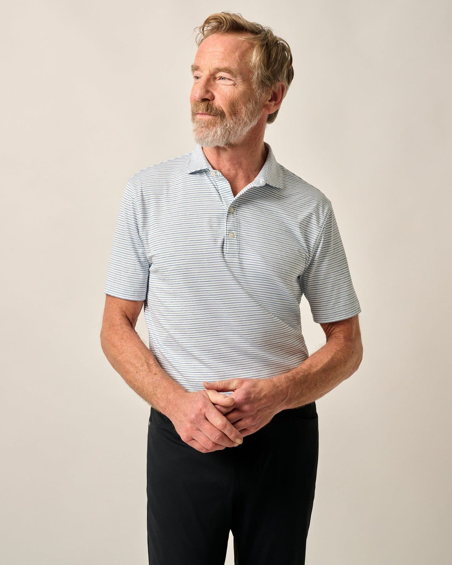 VIK STRIPE PERF POLO