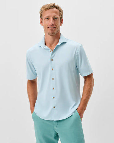 BRECK MESH BUTTON UP SS