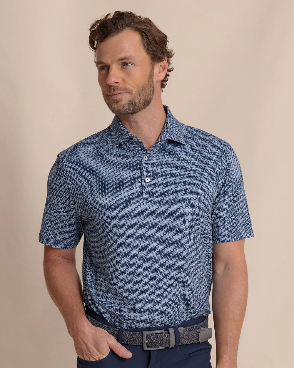 DRIVER ST GEO PRINTED POLO