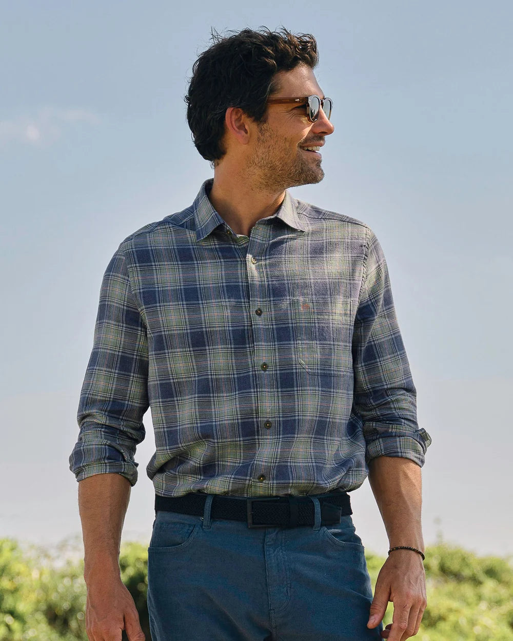 OCEAN VIEW BRUSHED TWILL SPORT SHIRT