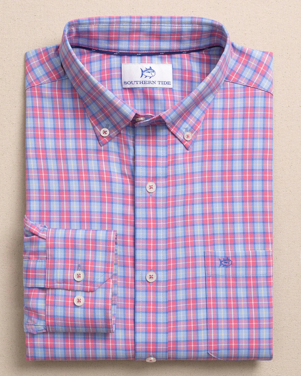 TORTUGA PLAID COASTAL BREEZE LS