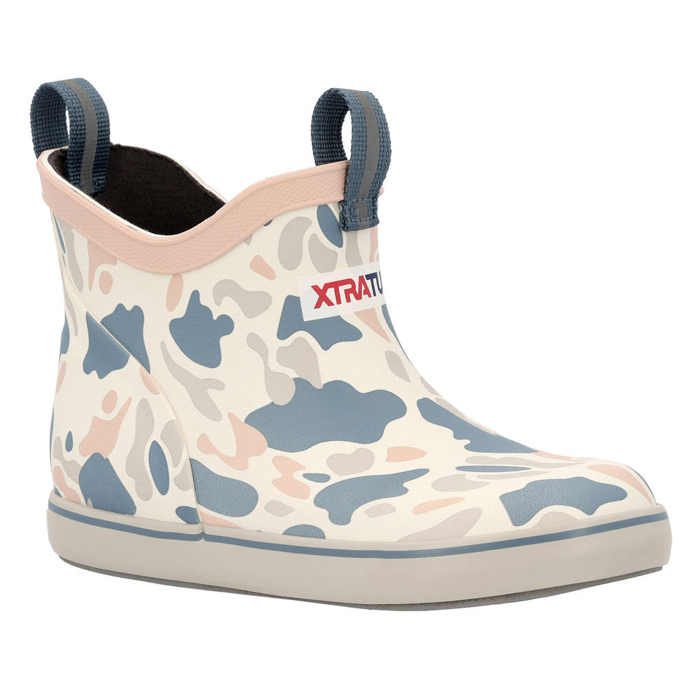KIDS ANKLE DECK BOOT IVORY DUCK CAMO