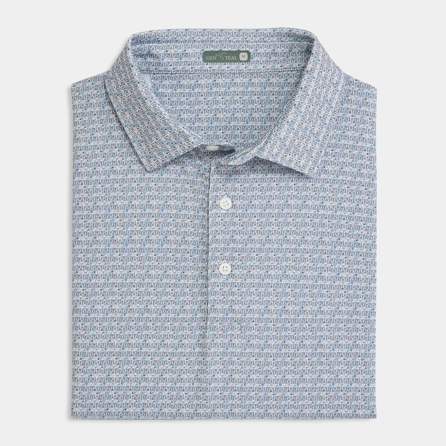 BOYS HARBOR BUOY PRINTED PERF POLO