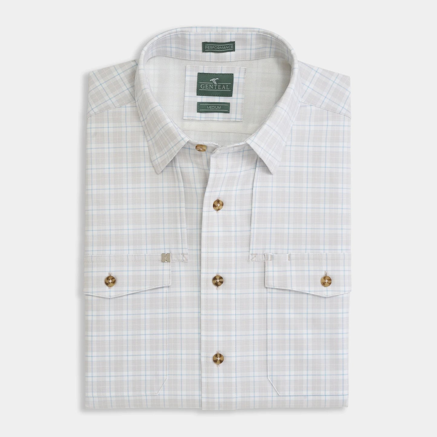 CAMBRIDGE BLUE DEAN VENTED SHIRT LS