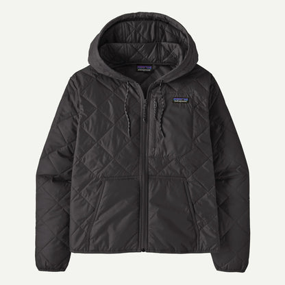 WOMEN DIAMOND QUILTED BOMBER HOODY
