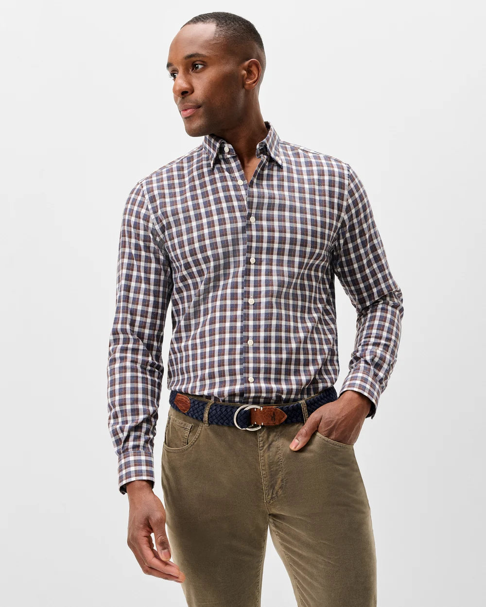 OAK BLUFFS PLAID PERF BD SHIRT