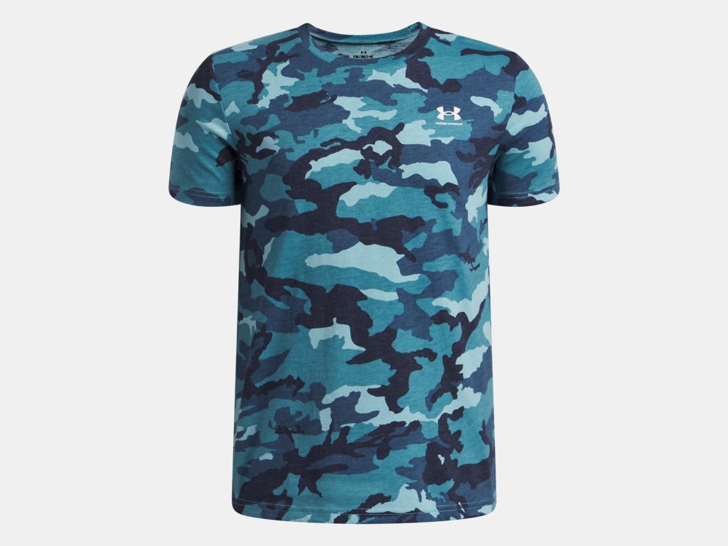 UA BOYS CAMO PRINTED SS T