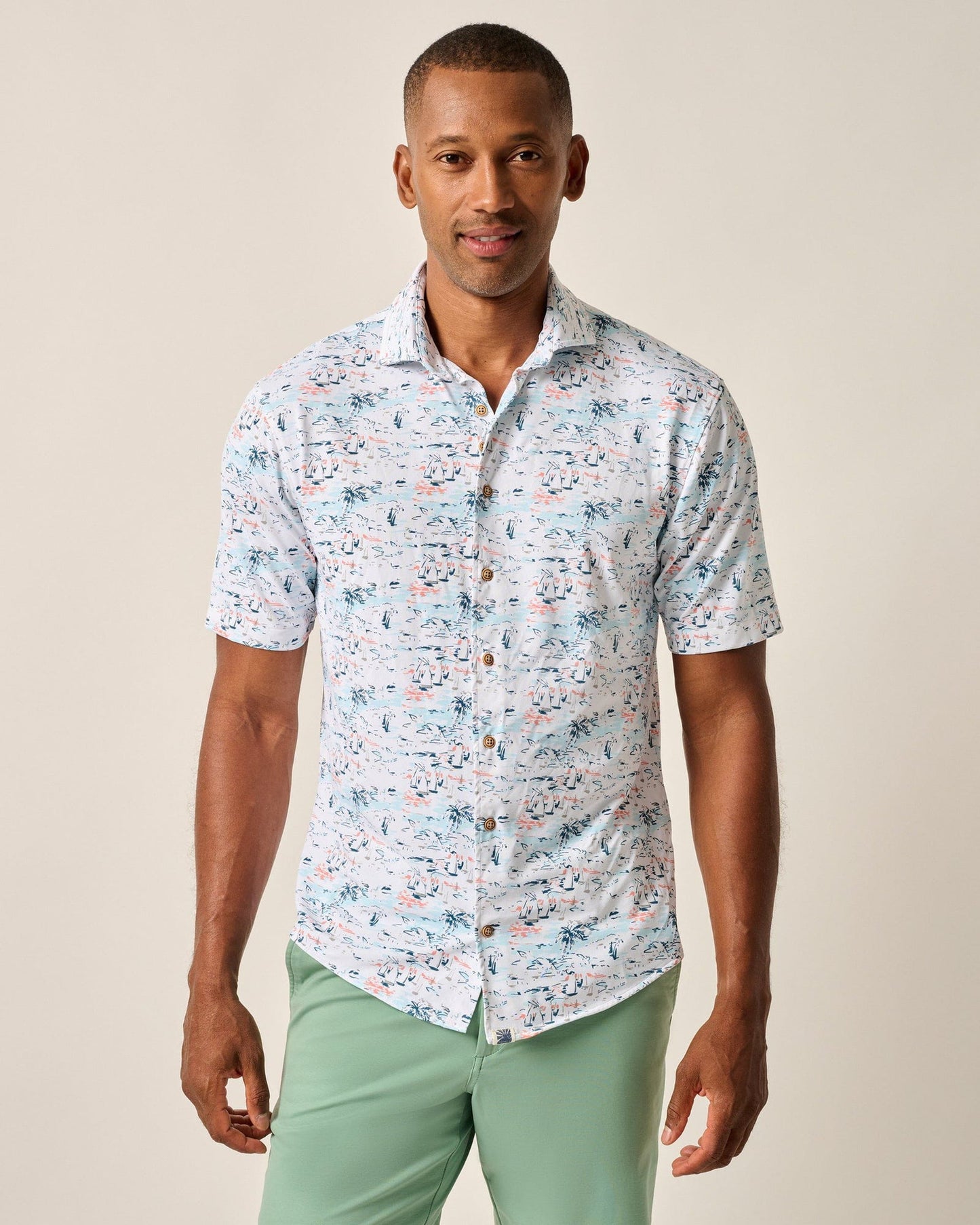 MAKING WAVES BUTTON UP SS