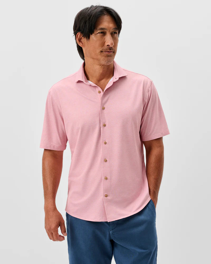 BRECK MESH BUTTON UP SS