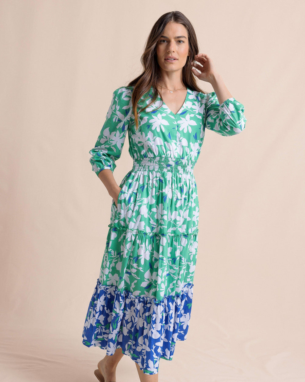 BLAIRE BLOSSOM BAY PRINTED MAXI DRESS