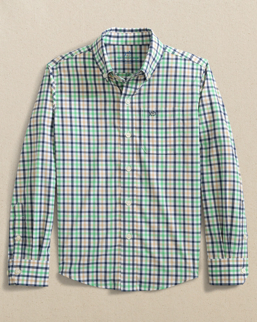 BOYS GLENMOOR PLAID SPORT SHIRT LS