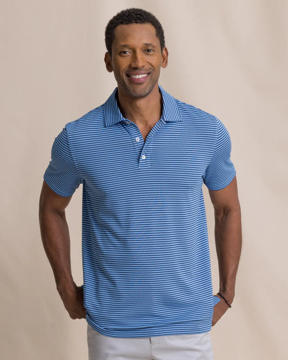 COASTAL BREEZE OCEANFRONT STRIPE PIQUE POLO